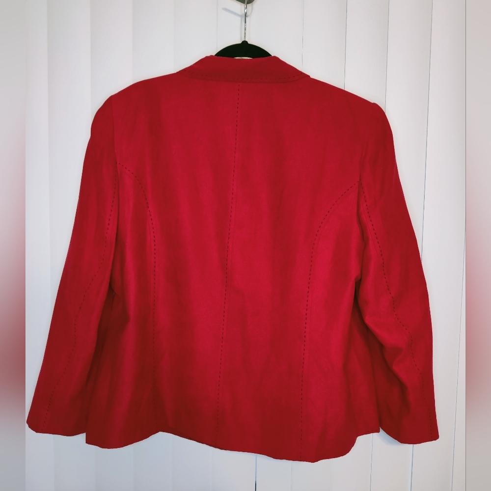 Alfred Dunner red blazer size 16W - Picture 2 of 3